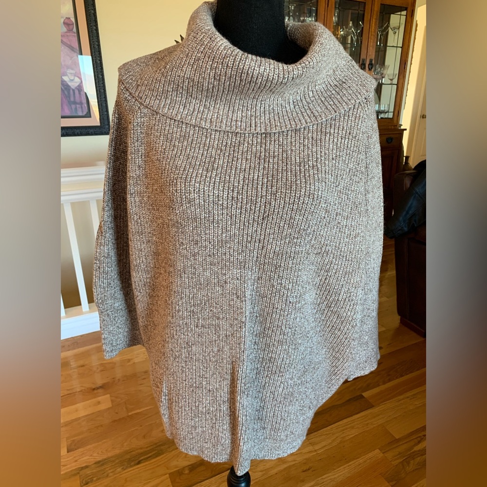 Chico's Taupe Cowl Neck Sweater